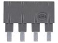 Bridge; Jumper Along 1x4 black 16A HARTING 09330009854