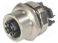 M12 CAT6a receptacle straight front HARTING 21033812802