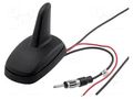 Antenna; SHARK; AM,FM,GPS; DIN,cables; 12VDC; RG174 4CARMEDIA ANT.S02.01