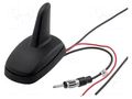 Antenna; automotive,SHARK; AM,FM,GPS; DIN,cables; 12VDC; RG174 4CARMEDIA ANT.S02.01