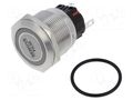 Switch: vandal resistant; Pos: 2; SPDT; 1A/220VAC; IP65; ON-ON; 24V ONPOW 6122F11ZEG24VS