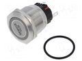 Switch: vandal resistant; Pos: 2; SPDT; 1A/220VAC; IP65; ON-ON; 24V ONPOW 6122F11ZEG24VS