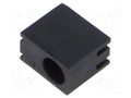 LED housing; ØLED: 3mm; black; UL94V-0; polyamide 66; Øhole: 3.4mm BIVAR H-101C