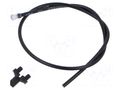 Fiber for LED; Ø4.2mm; L: 228.6mm; round; Front: convex; SMFLP BIVAR SMFLP9.0
