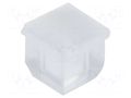 Fiber for LED; 3.3x3.3mm; L: 2.5mm; square; Front: convex; straight BIVAR PLPQ3-100