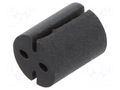 Spacer sleeve; LED; Øout: 5.1mm; ØLED: 3mm,5mm; L: 24.13mm; black BIVAR ELM1-950