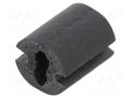 Spacer sleeve; LED; Øout: 4.8mm; ØLED: 3mm; L: 6.35mm; black; UL94V-0 BIVAR ELM2-250