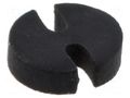 Spacer sleeve; LED; Øout: 3.7mm; ØLED: 3mm; L: 3mm; black; UL94V-0 BIVAR ELM4-3MM