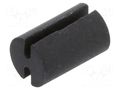 Spacer sleeve; LED; Øout: 3.7mm; ØLED: 3mm; L: 6mm; black; UL94V-0 BIVAR ELM4-6MM