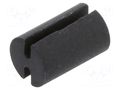 Spacer sleeve; LED; Øout: 3.7mm; ØLED: 3mm; L: 6mm; black; UL94V-0 BIVAR ELM4-6MM