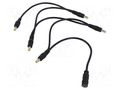 Cable; 2x0.5mm2; DC 5,5/2,1 plug,DC 5,5/2,1 plug x5; straight SUNNY SUNNY-CHAIN-1X5