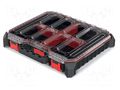 Container: collective; with partitions; black; low; 445x390x77mm KISTENBERG KCX45408S