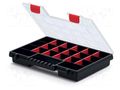 Container: collective; with partitions; black; 344x249x50mm KISTENBERG KNO35255S