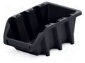 Container: cuvette; black; long; 160x98x70mm; KBIL16; BINEER KISTENBERG KBIL16-S411