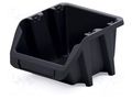 Container: cuvette; black; short; 144x118x84mm; KBIS15; BINEER KISTENBERG KBIS15-S411