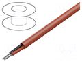 Wire; 2x22AWG; stranded; Cu; FEP; red; -70÷150°C; 300V; unshielded BELDEN 88442.002500