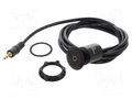 Transition: adapter cable; for panel mounting,rear side nut ONPOW STEREO-02-BK