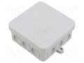Enclosure: junction box; X: 85mm; Y: 85mm; Z: 40mm; IP55; light grey ELECTRO TERMINAL FD-12-L