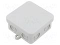 Enclosure: junction box; X: 75mm; Y: 75mm; Z: 37mm; IP55; light grey ELECTRO TERMINAL FD-7-M