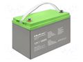 Re-battery: lead-gel; GEL; 12V; 100Ah; maintenance-free; 20A QOLTEC QOLTEC-53077