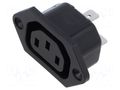 Connector: AC supply; socket; female; 10A; 250VAC; C13 (F); 6600-3 SCHURTER 3-144-640