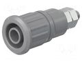 Connector: 4mm banana; socket; 32A; 1kV; grey; nickel plated STÄUBLI SEB4-GK/N-28
