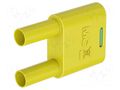 Connector: 4mm banana; banana 4mm socket x2,banana 4mm plug x2 STÄUBLI SKS2-4N-19-20
