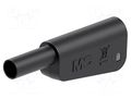 Connector: 4mm banana; 19A; 1kV; black; 1mm2; gold-plated; soldered STÄUBLI SLQ-4A-39-21