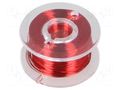 Silver plated copper wires; 0.1mm; red; Cu,silver plated; 100m DONAU ELEKTRONIK D-LD10-0
