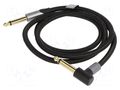 Cable; Jack 6,35mm plug,Jack 6.35mm angled plug; 1m; black VENTION BKEHF