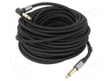 Cable; Jack 6,35mm plug,Jack 6.35mm angled plug; 10m; black VENTION BKEHL