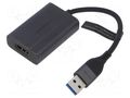 Adapter; HDMI socket,USB A plug,USB C plug; nickel plated; grey VENTION ACYHB
