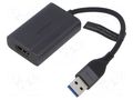 Adapter; HDMI socket,USB A plug,USB C plug; nickel plated; PVC VENTION ACYHB