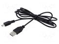 Cable; USB 2.0; USB A plug,USB B plug; 1.4m; black; PVC; 60W; 2A SUNNY ECU14RUSBTMUSB