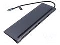 Hub USB; USB 2.0,USB 3.0,USB 3.2; PnP; grey; Number of ports: 11 VENTION THTHC