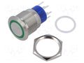 Switch: vandal resistant; Pos: 2; DPST; 3A/250VAC; IP67; OFF-(ON) TE Connectivity 5-2213767-5