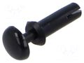 Rivet; polyamide; L.rivet: 6.4mm; Panel cutout diam: 2.1mm; black DREMEC DR8G4012.0X5.2B