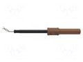 Measuring tip; 1A; brown; Socket size: 4mm; Plating: nickel plated SCHÜTZINGER ZPK8066NI-BR