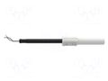Measuring tip; 1A; white; Socket size: 4mm; Plating: nickel plated SCHÜTZINGER ZPK8066NI-WS
