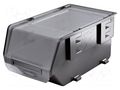 Container: cuvette; black; Cover colour: transparent; with a lock KISTENBERG KEX20F-S411