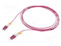 Fiber patch cord; OM4; LC/UPC,both sides; 7.5m; LSZH; pink LOGILINK FS4LC07