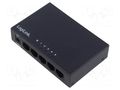 Switch Ethernet; DC socket,RJ45 socket x5; PnP,PoE (PoE); black LOGILINK NS0116