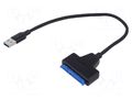 USB to SATA adapter; PnP; SATA plug,USB A plug; 0.25m; 5Gbps SAVIO SAVAK-68