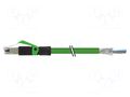 Patch cord; Cat: 5e; wires,RJ45 plug; stranded; Cu; 5m; PUR; green MURRELEKTRONIK 7000-74101-7940500