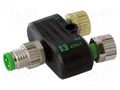 T adapter; M8 male 4pin,M8 female 3pin x2; IP67; 4A; 30VAC; 30VDC MURRELEKTRONIK 7000-88601-0000000