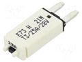 Fuse: thermal; 25A; 28VDC; automotive; 12.45mm; E73 GLOSO 86146