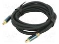 Cable; Toslink plug,both sides; 3m; Plating: gold-plated; black VENTION BKBGI