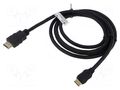 Cable; HDMI plug,mini HDMI plug; PVC; HDCP 2.2,HDMI 2.0; Len: 1m Goobay GOOBAY-74081