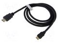 Cable; HDMI plug,mini HDMI plug; PVC; HDCP 2.2,HDMI 2.0; Len: 2m Goobay GOOBAY-74083