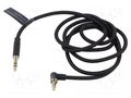 Cable; Jack 3.5mm 3pin plug,Jack 3.5mm 3pin angled plug; 1m VENTION BAZBF